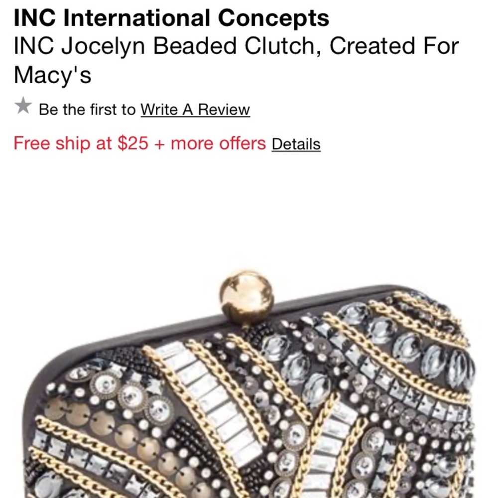 Macy's  party clutch I.N.C International Concepts